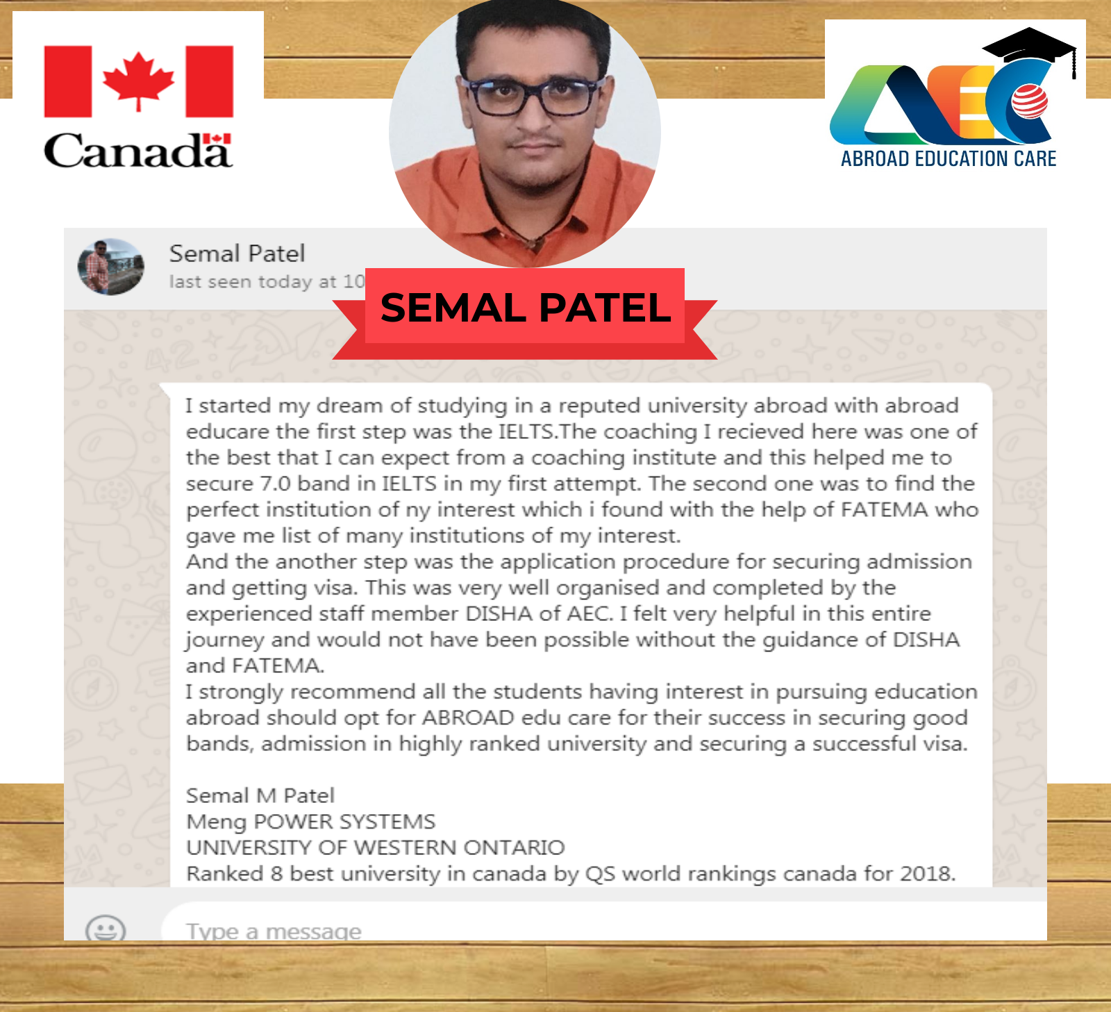 EXPERIENCE OF SEMAL PATEL WITH AEC